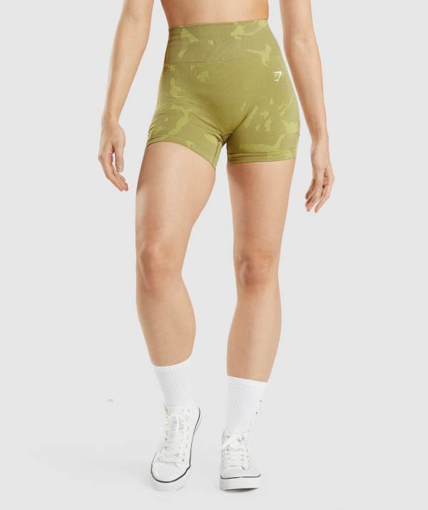 Damske Šortky Gymshark Adapt Camo Seamless Zelene | YG5487632